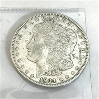 1904 Morgan Silver Dollar in Case