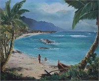 Mid-Century Hawaiian Landscape O/C
