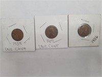 Rare Valuable Set 3 Pennies with no mint mark