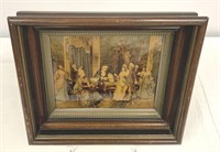 Antique French Reverse Painting on Glass