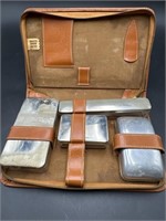 GERMAN MENS TRAVEL SET IN LEATHER CASE