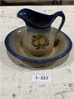 Small Ceramic Pitcher & Bowl