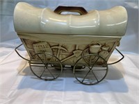 Vintage Chuck Wagon Warmer with Brass Stand 11x9