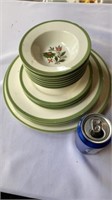 Vintage Dish Set, Platter, Plates, Saucers and