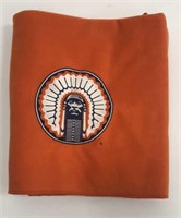 Vintage Orange Chief Illiniwek Fleece Blanket