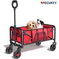 E8644  Vecukty Collapsible Mini Wagon, 150lbs, Red
