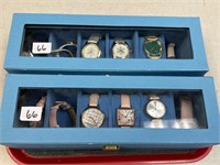 COLLECTION OF 10 LADIE'S POCKET WATCHES IN CASES