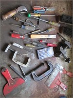 scrapers, brushes, clamps