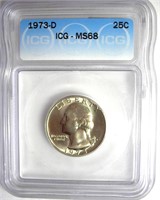 1973-D Quarter ICG MS68 LISTS $2750