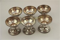 SET OF SIX STERLING SHERBET CUPS