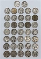 (37) Mercury Dimes (1916-1946)