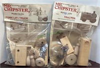 Two sets of Mr. Chester wooden toy kits. Both