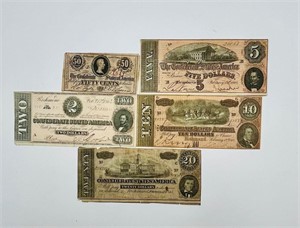 Confederate Civil War Banknotes