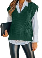 Dokotoo Sweater Vest Women Knitted V Neck Oversize