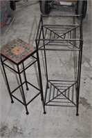 Two Metal Plant Stands