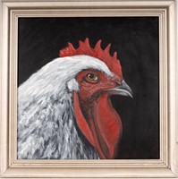 Chicken Portrait - Acrylic on Board