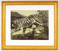 Jungle Rescue and Tiger Illustration in Frame