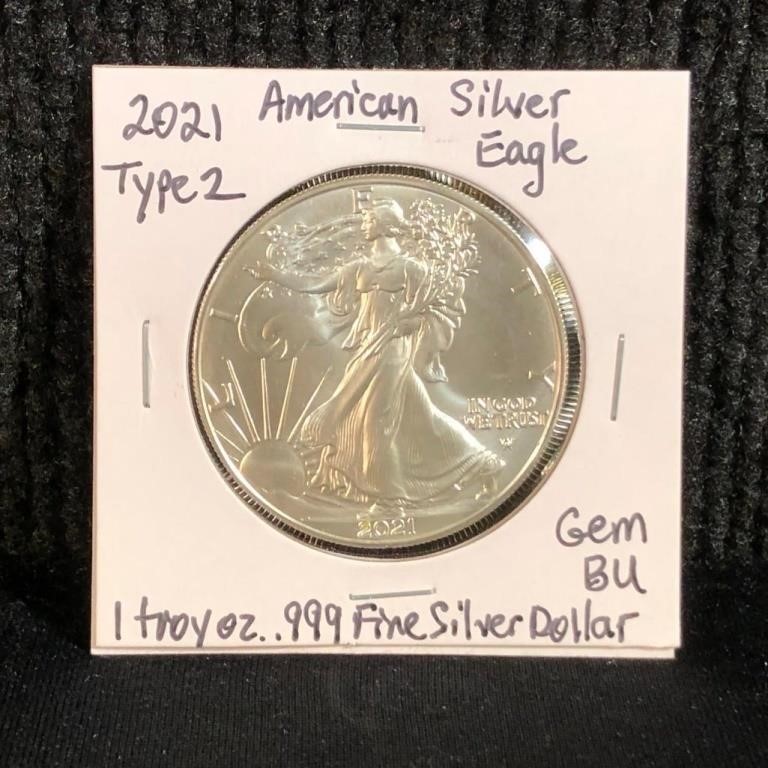 2021 American Eagle Silver Dollar T2