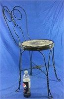 Vintage wrought-iron chair 33" h