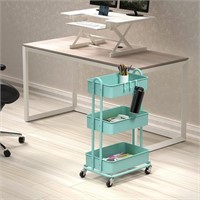 Simple Houseware 3-Tier Metal Rolling Cart