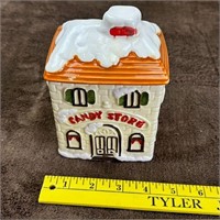 Christmas Village Candy Store Cookie Jar