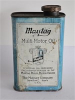 VTG MAYTAG MULTI-MOTOR OIL TIN WITH LID-