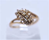 10k Gold Diamond Cocktail Ring