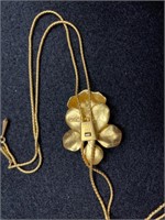 Hand-Crafted Gold Plated Flower Necklace