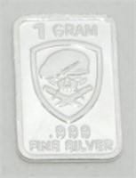 1 gram Silver Ingot - Green Beret Insignia, .999