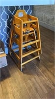 Wooden stacking high chairs