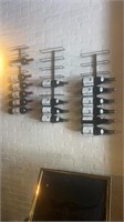 Wall mounted wine bottle racks