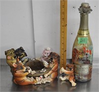 Dogs bottle holder, champagne bottle - info