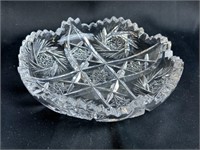 Brilliant Perion Cut Glass Candy/nut Dish