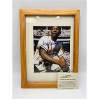 MLB Hank Aaron Autographed Framed Photo w/ COA