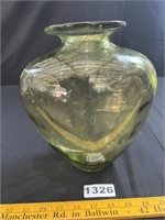 Heavy Bubble Glass Vase