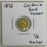 1872 1/2 CALIFORNIA GOLD TOKEN
