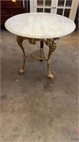 Marble Top Table With Metal Base