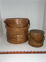 Vintage Sugar Firkin Wooden Buckets