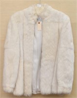GDT Too 1980s Ladies White Rabbit Fur Jacket