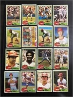 LOT OF (16) 1981 TOPPS MLB BASEBALL TRADING CARDS