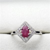$80 Silver Ruby (0.5ct) Ring