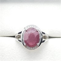 $90 Silver Ruby  Ring