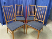 4 vintage oak dining chairs