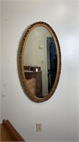 Wooden Wall Mirror W/ Gold Finish