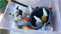 Tote Of Home Cleaning Miscellaneous