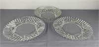 Vintage Pressed Glass Bowl & Plates