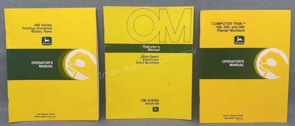 3 John Deere Operators Manuals