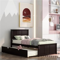Harper & Bright Designs Twin Bed Frame with Trundl