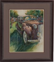 Henry Kolodziej Watercolor of a Packard Sedan