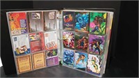BINDER OF COLLECTOR CARDS + POGS